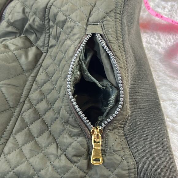 Special one by Rock Revolution green and Cheetah fur reversible puffer vest, L - Picture 12 of 12